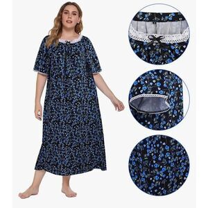 WBQ  Nightgown for Women Plus Size House Dress Nightgown  SZ XXXXL - 18  # 1825